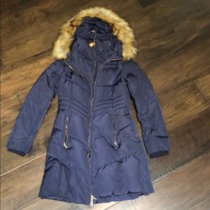 Navy jones New York puffer jacket XS